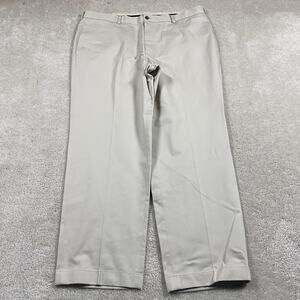 Brooks Brothers Chino Pants Mens 40x30 Khaki Advantage Clark Flat Front Cotton